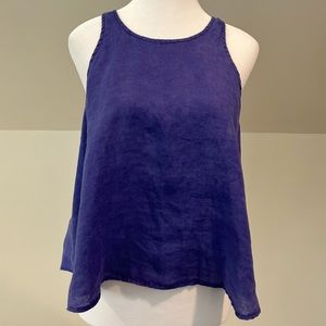 Purple Linen Tank Top